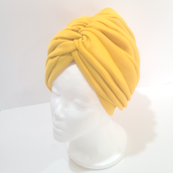 Handmade Pre-styled African Head Wrap, Yellow - Picture 2 of 12